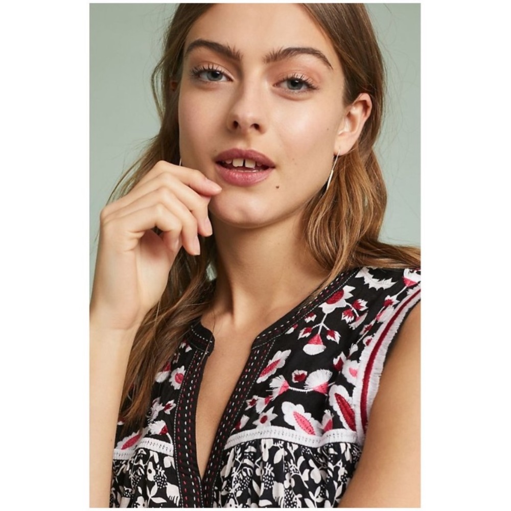 Anthropologie One September Austin Embroidered Top - Picture 3 of 16